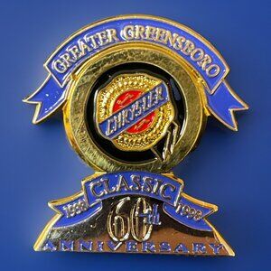 Vintage Chrysler 60th Anniversary Classic Greater Greensboro Lapel Pin 1998